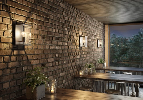 Lucide CLAIRE - Wandleuchte Innen/Außen - 1xE27 - IP54 - Anthrazit - Atmosphäre 2